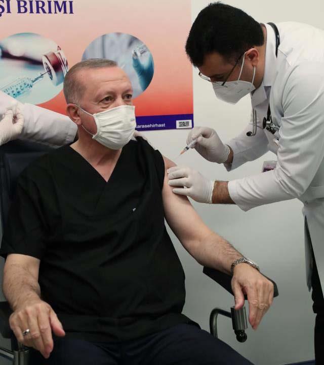 Son Dakika! Cumhurbaşkanı Erdoğan, koronavirüs aşısının ikinci dozunu yaptırdı