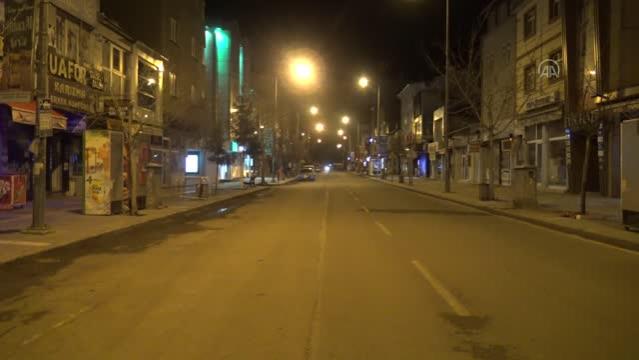 Doğu Anadolu'da sokağa çıkma kısıtlamasıyla cadde ve sokaklar sessizliğe büründü