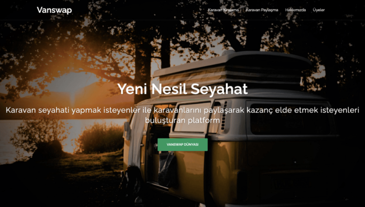 Karavan seyahati yapmak isteyenler ile karavanlarını paylaşanları buluşturan online pazar yeri: Vanswap