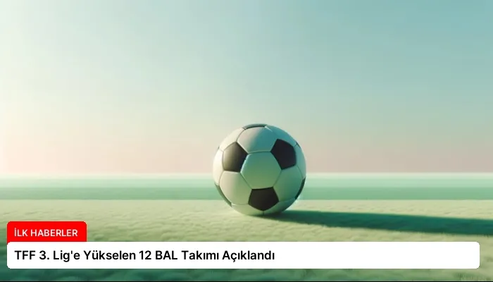 TFF 3. Lig’e Yükselen 12 BAL Takımı Açıklandı
