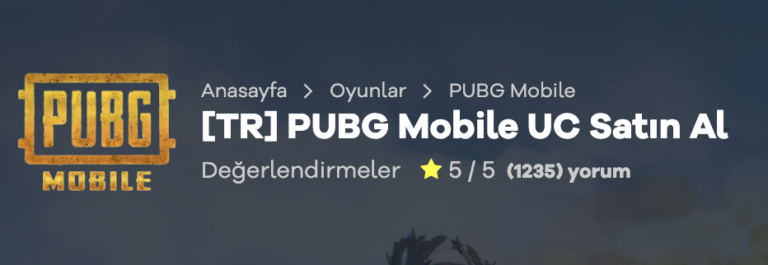 Hemen Şimdi PUBG Mobile UC Satın Al