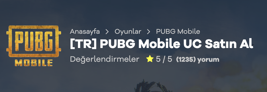 Hemen Şimdi PUBG Mobile UC Satın Al