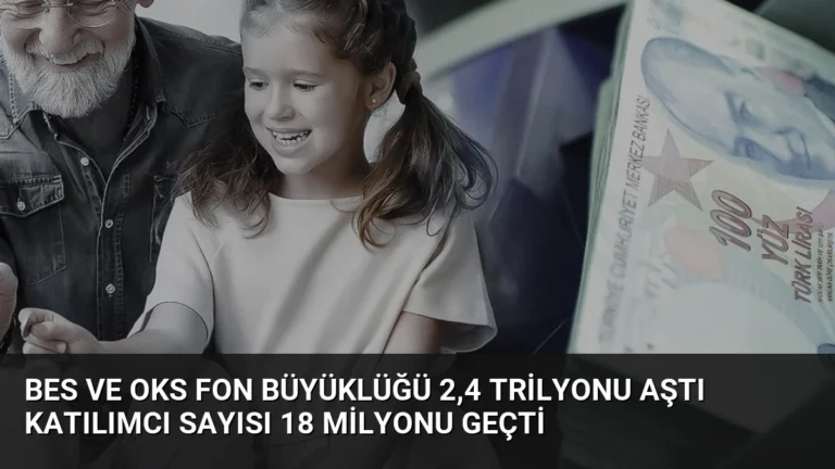 BES ve OKS Fon Büyüklüğü 2,4 Trilyonu Aştı Katılımcı Sayısı 18 Milyonu Geçti