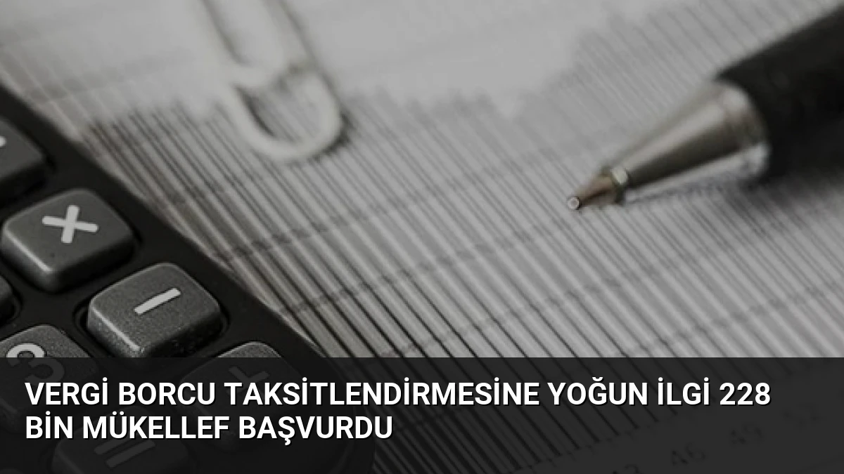 Vergi Borcu Taksitlendirmesine Yoğun İlgi 228 Bin Mükellef Başvurdu