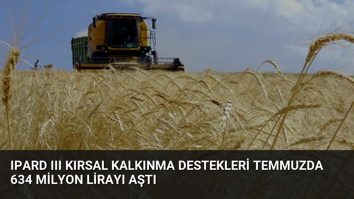 IPARD III Kırsal Kalkınma Destekleri Temmuzda 634 Milyon Lirayı Aştı