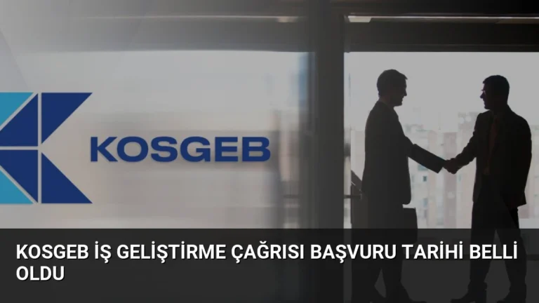 KOSGEB İş Geliştirme Çağrısı Başvuru Tarihi Belli Oldu