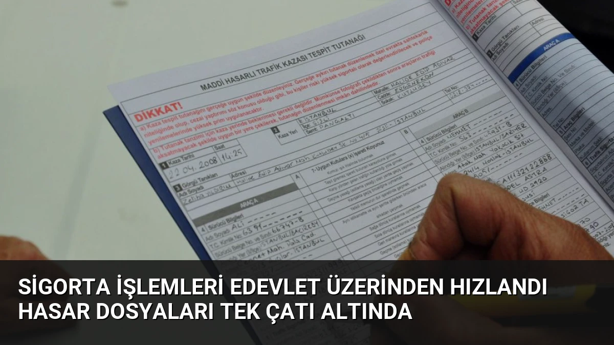 Sigorta İşlemleri eDevlet Üzerinden Hızlandı Hasar Dosyaları Tek Çatı Altında